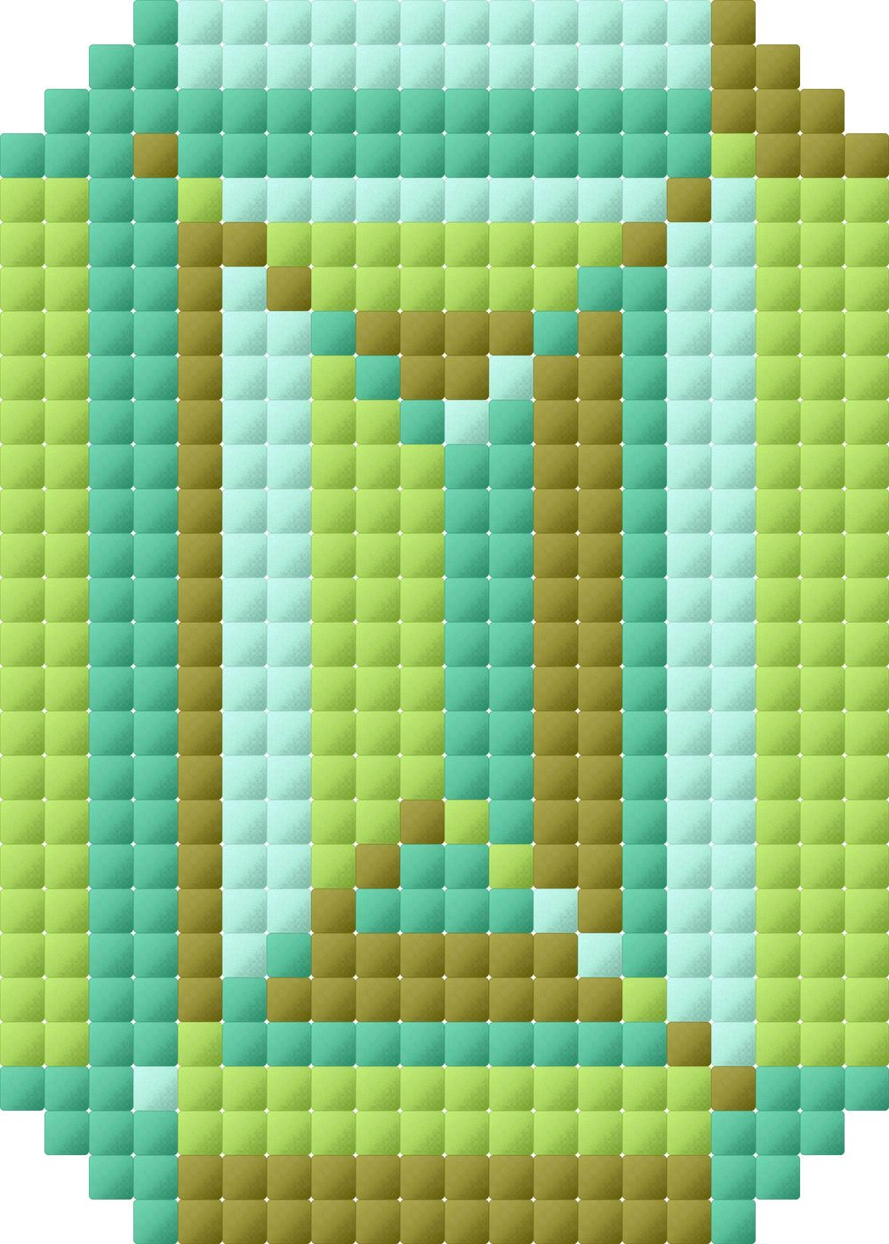 Step Cut Sapphire Mini Cross Stitch Pattern